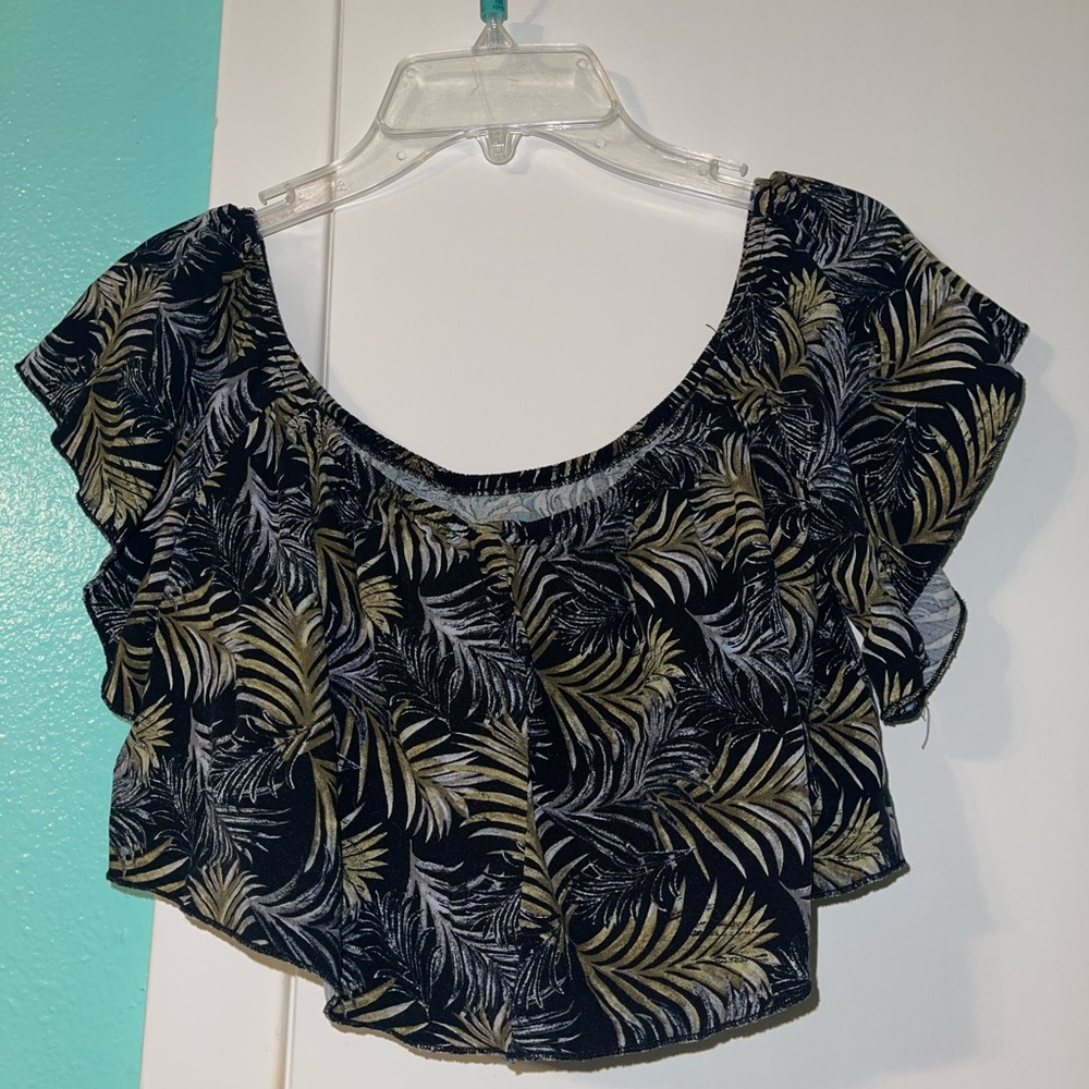 Tropical crop top brand new